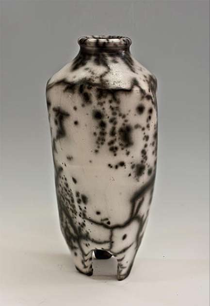 Smoke-firing-Naked-Raku vase - Shamai-Sam-Gibsh