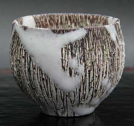 Shinya Tagami- white drip glaze tea cup