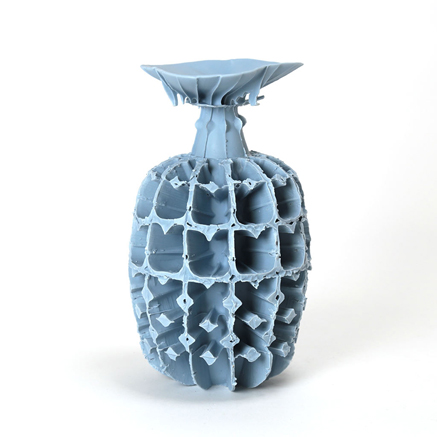 Simon-Zsolt-Jozsef-ceramic sculpture bottle - light blue