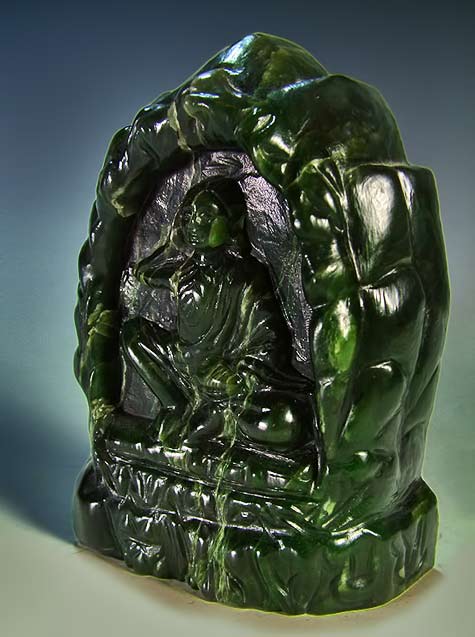 small-hand-carved-nephrite-jade-statue-of-Milarepa