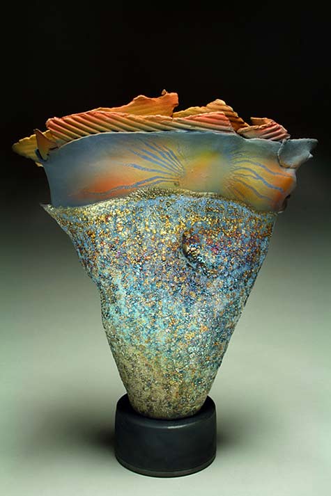 ‘Space Rock Monolith’raku sculpture – Steven Forbes