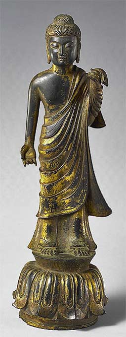 Bronze Standing Buddha, Hakuho period, Japan, ca. 710-794