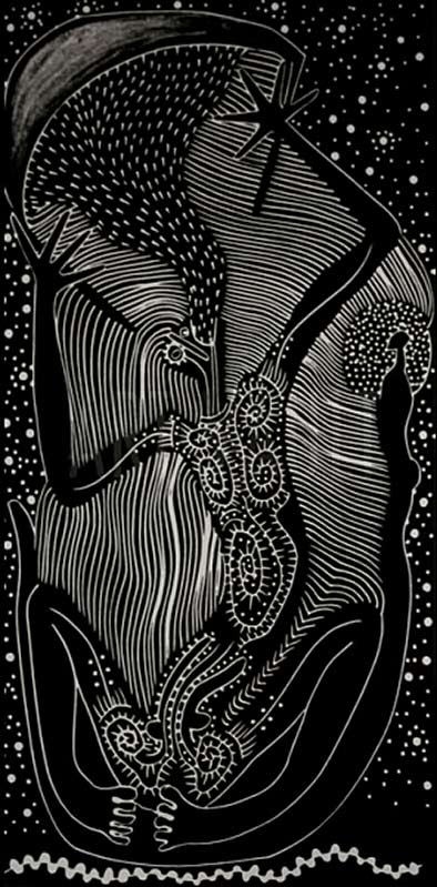 Star-Ark---Arone-Meeks black and white Australian aboriginal art