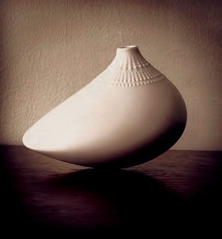Tapio Wirkkala-white Pollo Vase