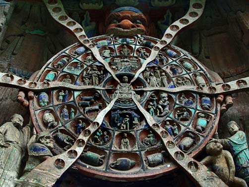 The-Dazu-Grottoes Buddhist sculpture Bao Ding Mountain Circle of Life.