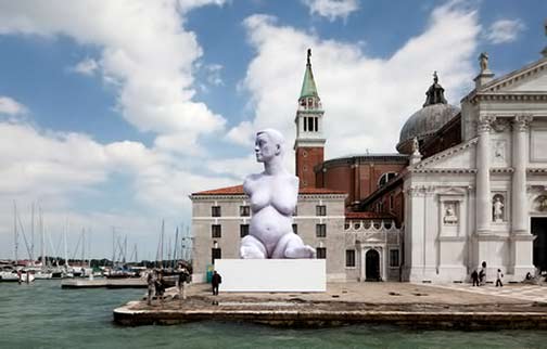 The inflatable sculpture 'Breath' (2012), by the artist Marc Quinn,