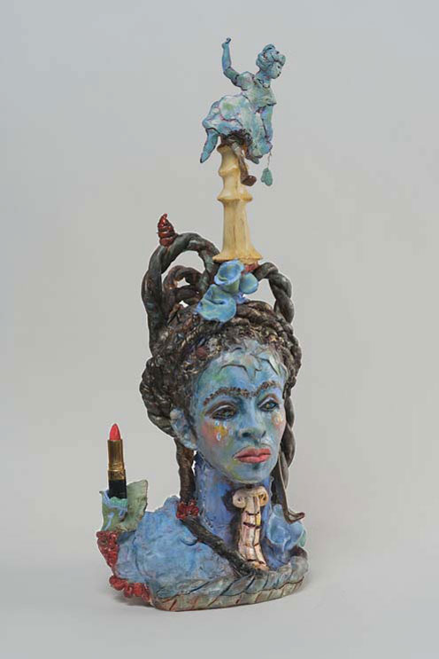 Thisishowlifeis-afterFrida-2021-firedceramiclipstickpapeirmache-27x11x10-3000