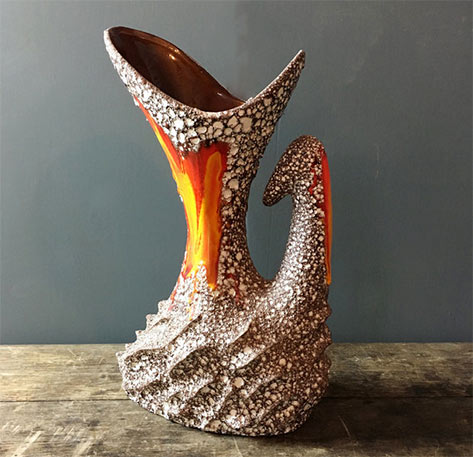 Vallauris ecume de mer glaze vase-1960's