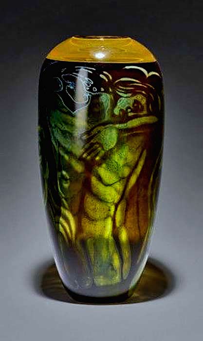 Vase.-'Omfamningen'Embrace-Orrefors-1990--