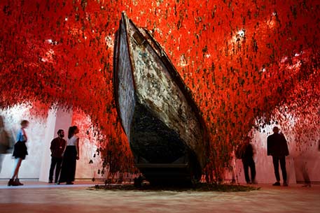 Venice-biennale2015--Chiharu-Shiota’s-(b.-1972,-Osaka)-The-Key-in-the-Hand-the-feature-installation-of-the-Japanese-Pavillion