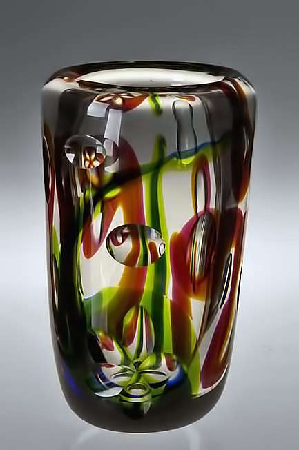 Vicke-Lindstrand-glass -for-Kosta--Aquarium vase