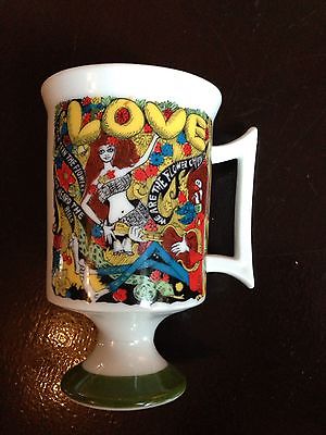 vintage hippie love boho flower children by pia cup mug