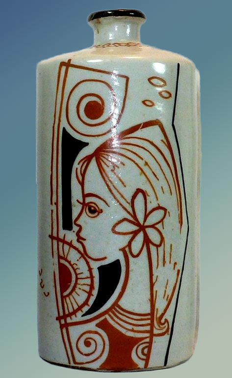 Vintage Mid Century Modern Edna Arnow Chicago Studio Art Pottery Vase
