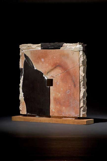 wall-of-red-munemi-yorigami - red, black, white sculpture