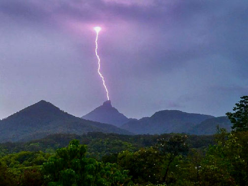 Wollumbin National Park summit, also known as Mount Warning
