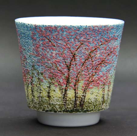 Yasunori-Nakao pink blossom tea cup