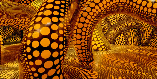 Yayoi Kusama's The Hope of the Polka Dots Buried in Infinity Will Eternally Cover the Universe