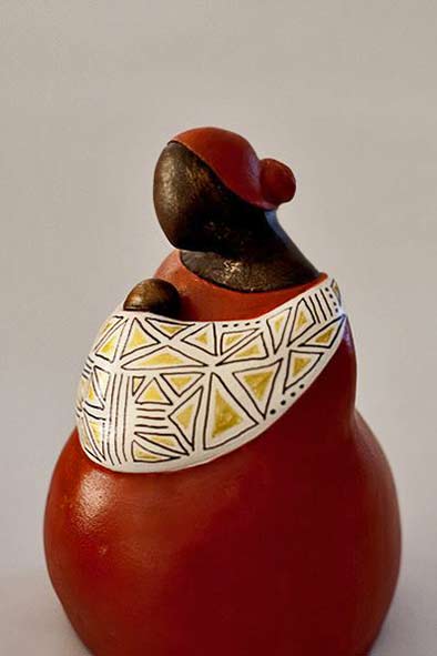 Lindy Lawler ceramic Zulu Mamma figure sculpture